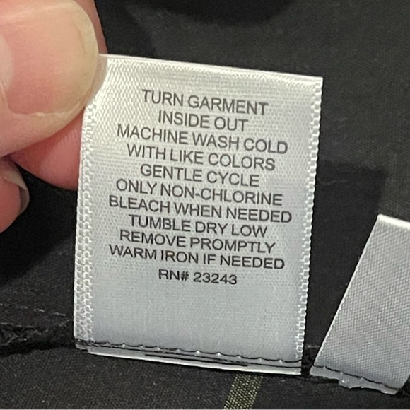 New York and company 7th Avenue poplin maxi shirt black plaid wrap tunic - Picture 7 of 8